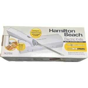 Hamilton Beach Electric Knife Multipurpose Blade Fork & Storage Case 74375N
